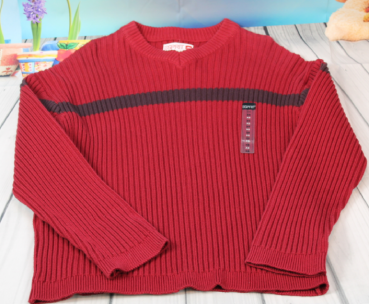 Esprit  Kinder Pullover mit V-Ausschnitt in Rippstruktur  - aus 100% Baumwolle